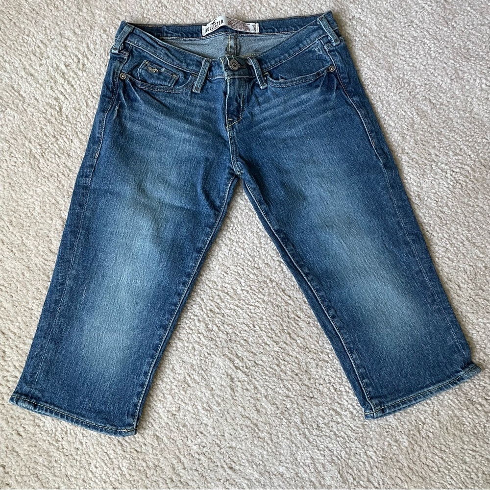 Hollister California Blue Denim Capri Shorts
